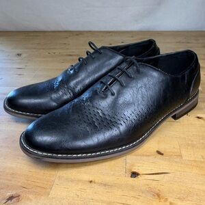 Black Oxford Dress Shoes Size 9.5 Mens Shoes Perry Ellis Portfolio Bermuda